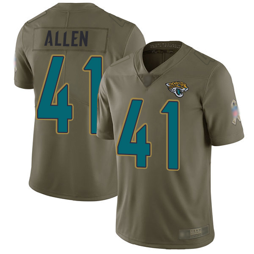 Jacksonville Jaguars #41 Josh Allen Olive Youth Stitched NFL Limited 2017 Salute to Service Jersey->youth nfl jersey->Youth Jersey